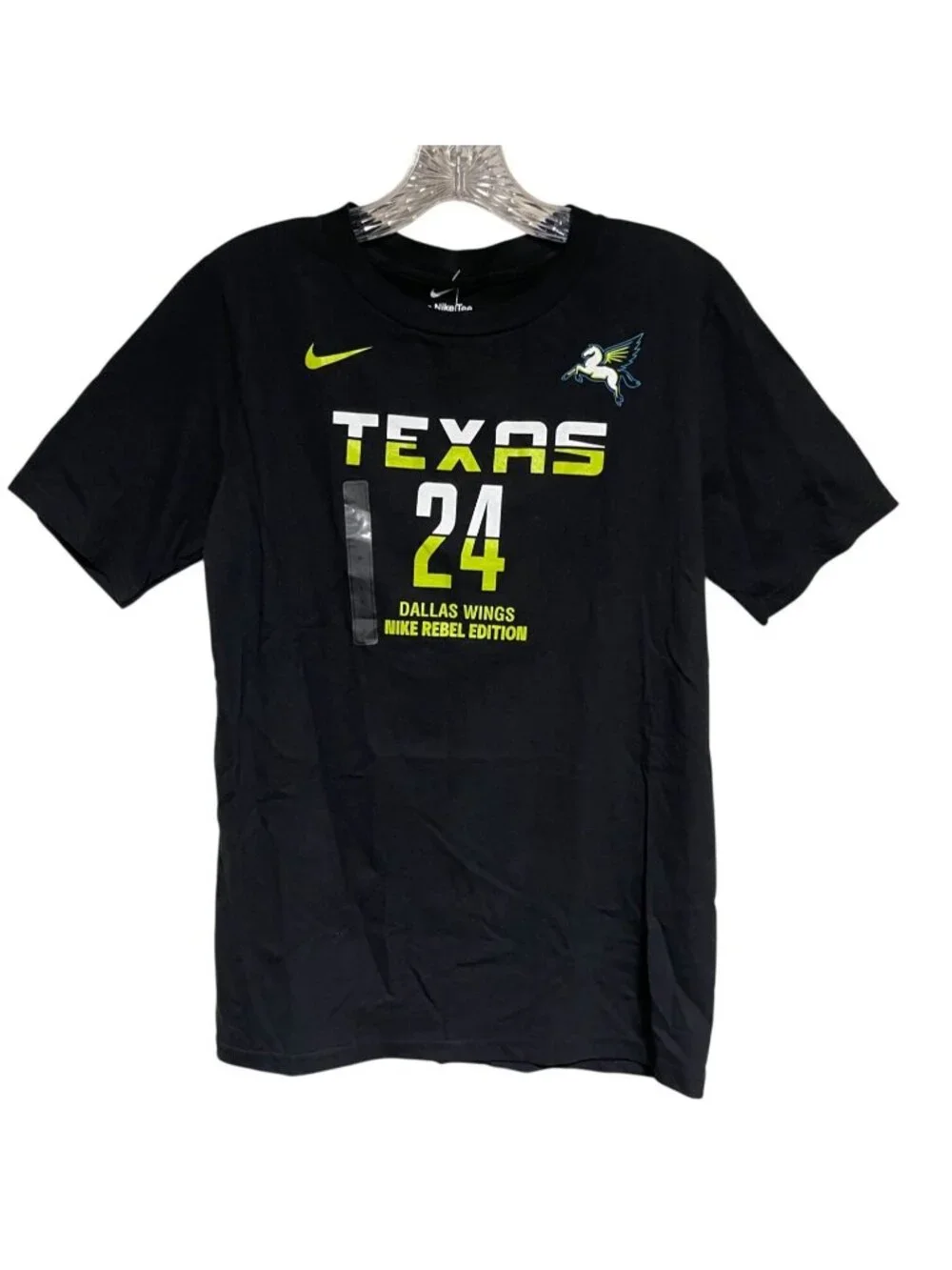 Nike Tee WNBA Dallas Wings Rebel Edition Tee Black Size L Youth Ogunbowale 24